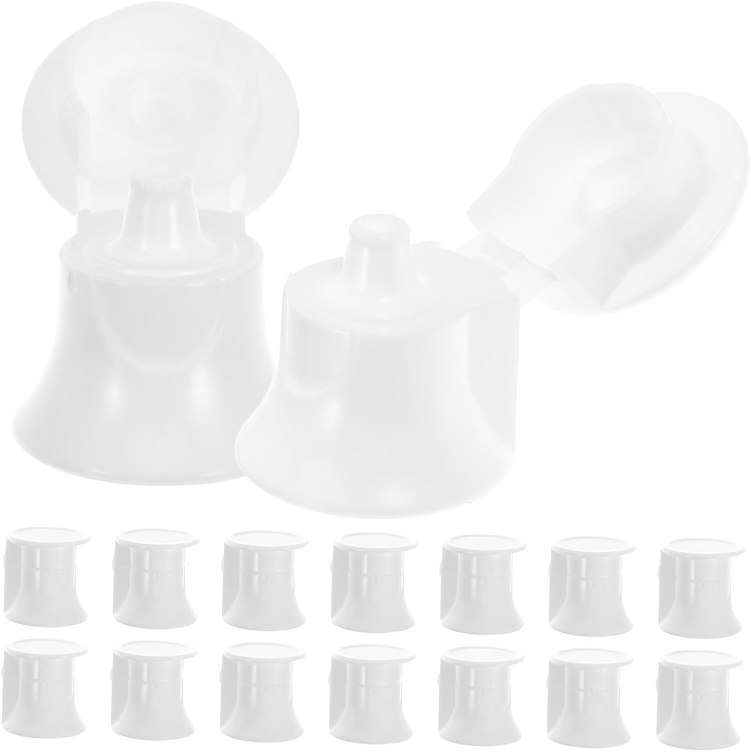 Flip Top Toothpaste Caps 50 Pack PP Plastic White