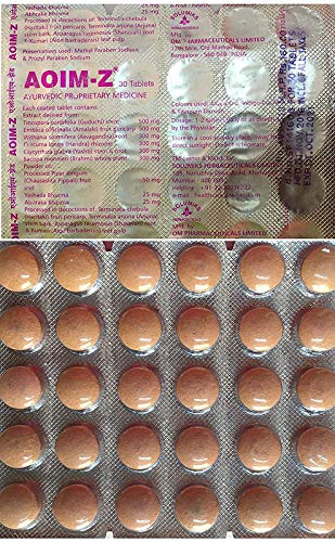 Solumiks Aoim-Z 30 tablet (Pack THREE), Multicolour (AYURVEDA-59)