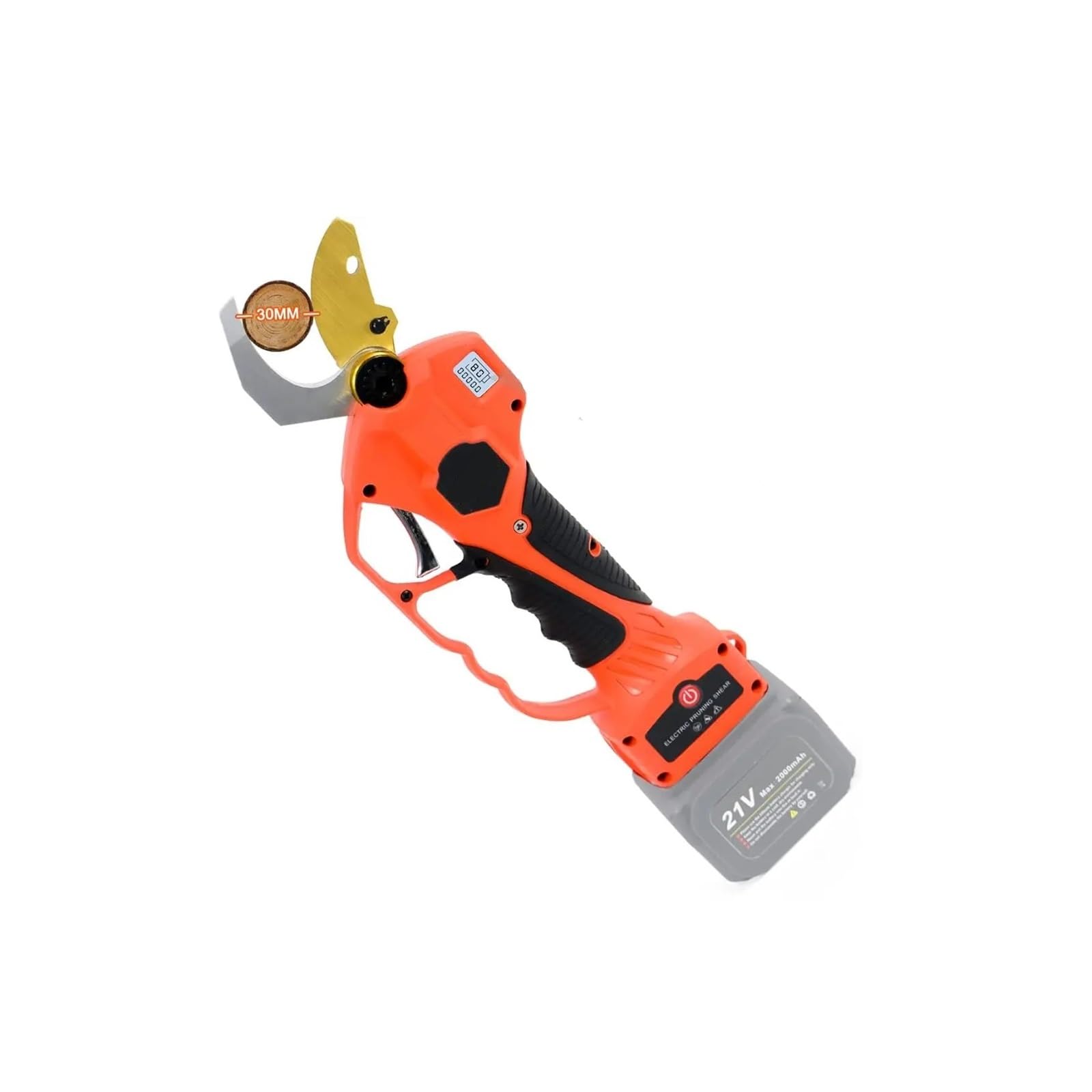 Cordless Pruning Shears Electric Pruner with 75 Inch Foldable Extension Pole 21V Lithium Battery Plated Blades