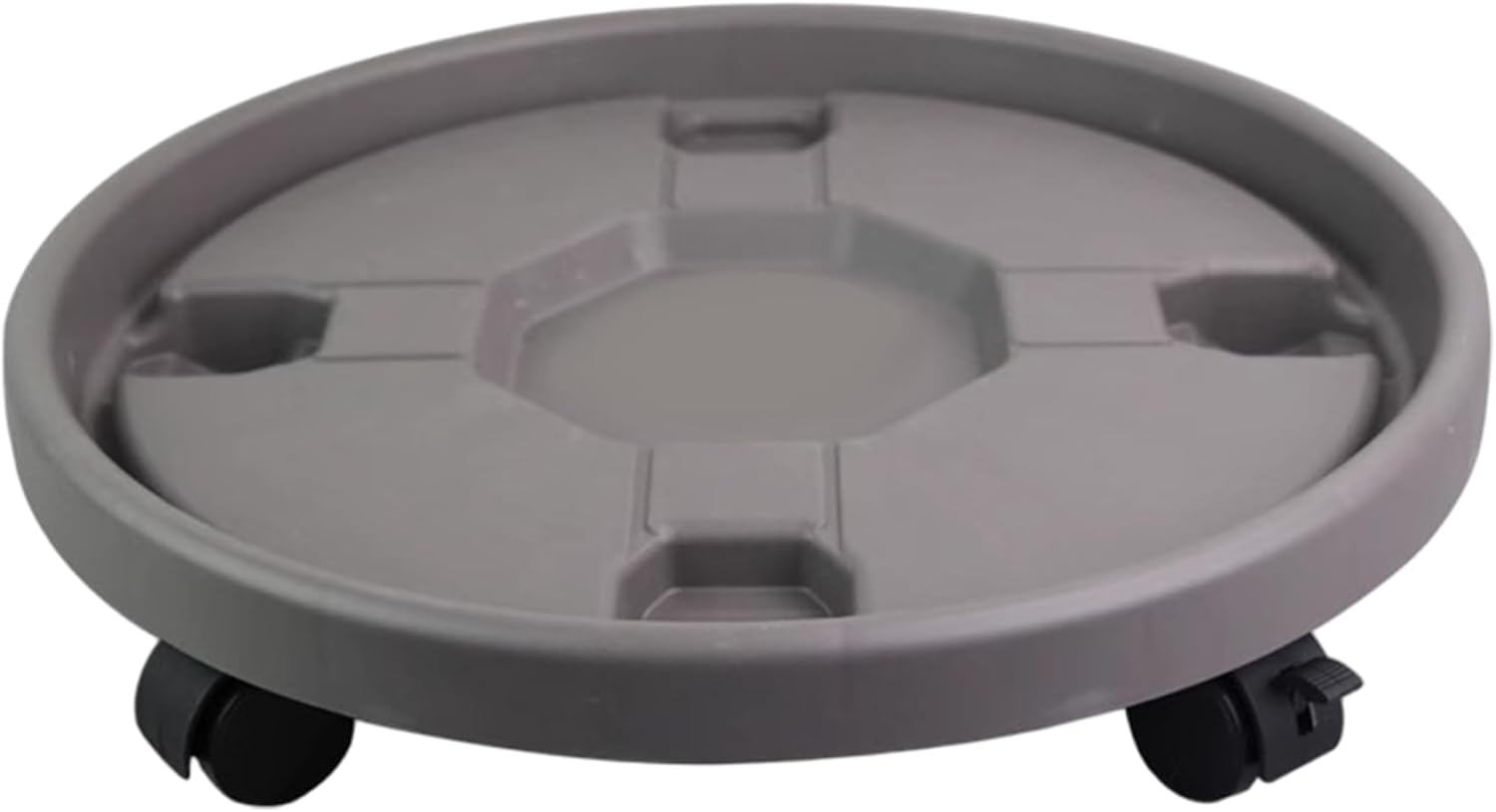 Plant Caddy with Wheels, Plastic Plant Stands Outdoor Strong Load Capacity Multifunctional Pot Roller for Plants, Flower Pot, Grey, Caddy, with Wheels