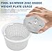 Pool Skimmer Zinc Anode Weight Plate, Anti-Electrolysis Sacrificial Anode, Keep Your Skimmer Basket in Place -for Salt System Swimming Pools Against Corrosion and Electrolysis, with Plastic Ties 2 Pcs