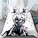 SZSHJR 3D Drukowane Anime Tokyo Ghoul: Kaneski Ken Duvet Cover Set 1 Duvet Cover i 2 poduszki 100% Fiber Poliester z niewidzialnym zamkiem błyskawicznym (Size : AU-King210cmx245cm)