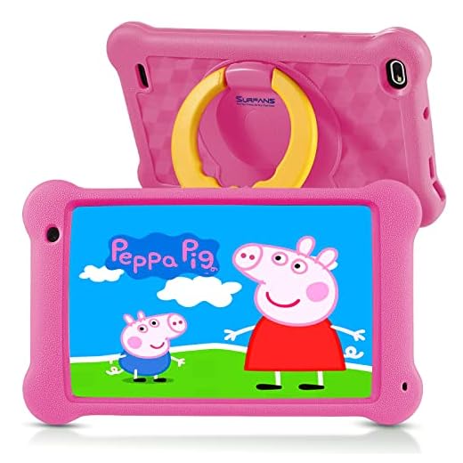 Tablet infantil com tela IPS de proteção ocular de 7 polegadas, 2 GB de RAM e 32 GB de ROM, WiFi, câmera dupla, jogos, controle parental, aba infantil Android 11 com capa à prova de crianças