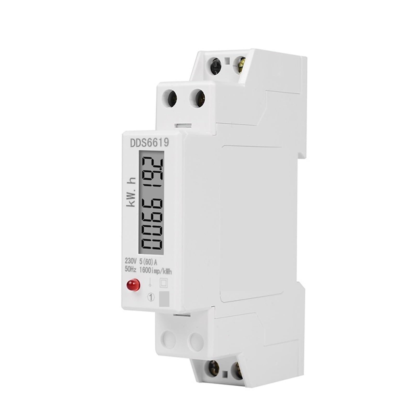 Contador de energía Digital Medidor de Electricidad monofásico DIN Medidor de energía KWh 230VAC 50Hz Vatímetro de Consumo eléctrico Vatímetro Digital 30A o 60A(Analog 30A)