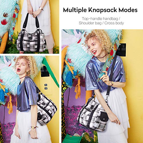 Angel Barcelo Roomy Fashion Hobo Womens Handbags Ladies Purse Satchel Shoulder Bags Tote Washed Leather Bag Black