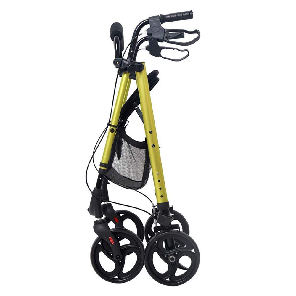 Walker, Carrello per Anziani Walker Carrello della Spesa Sedia a rotelle Pieghevole Portatile Walker per Anziani Blocco in Alluminio È così Gentile da Parte Tua