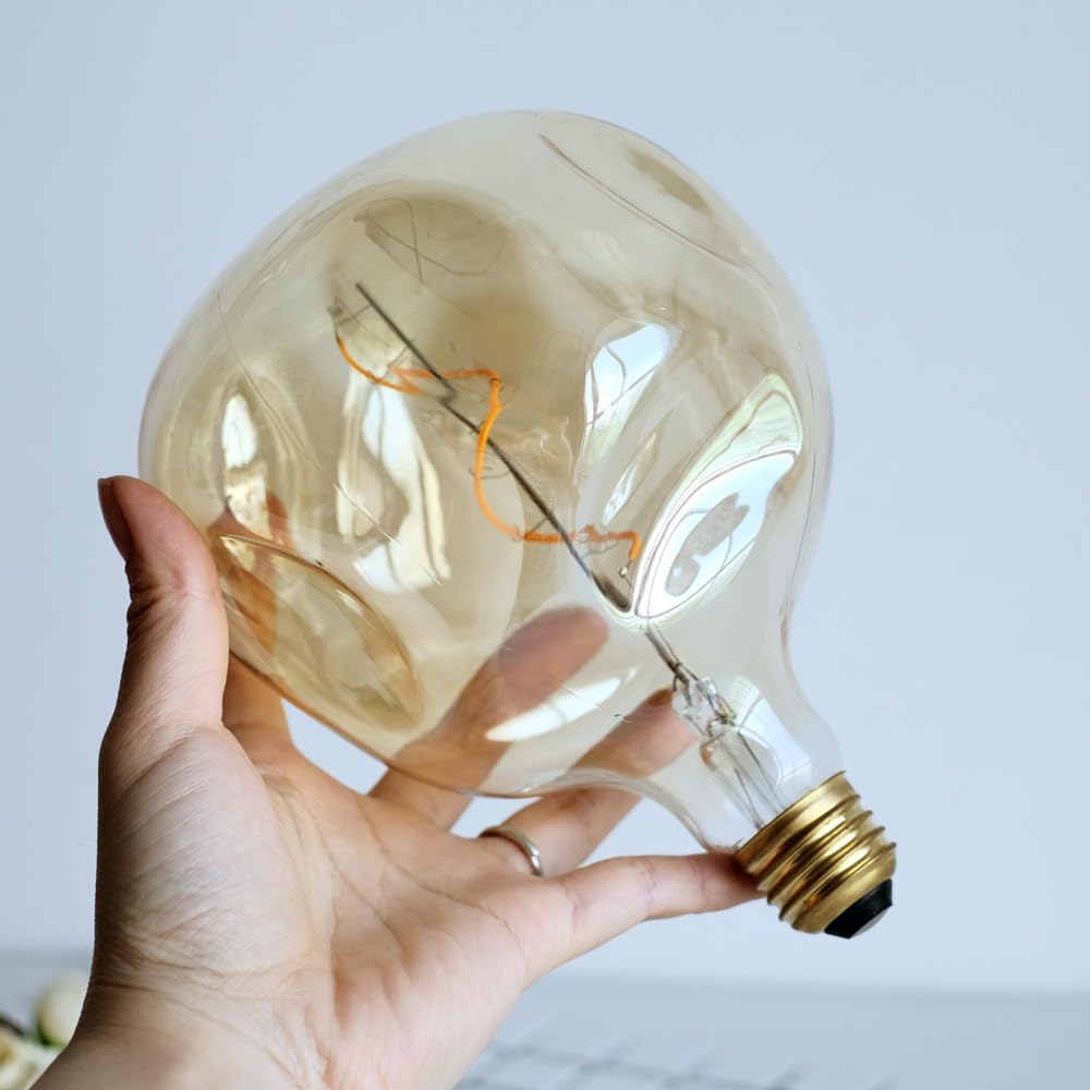 Edison Lampadina Led Forma Irregolare G125 4W Dimmerabile Spcailty Lampadina Decorativa 220V E27 2000Kelvin Super Caldo