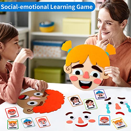 Craftstory CS SM001 86 Pcs Social Emotional Learning Activities Sensory Toys For Kids- Montessori Toys With 2 Face Boards 9 Emotion Cards, Autism Learning Materials For Kids Speech Therapy Materials thumb #1
