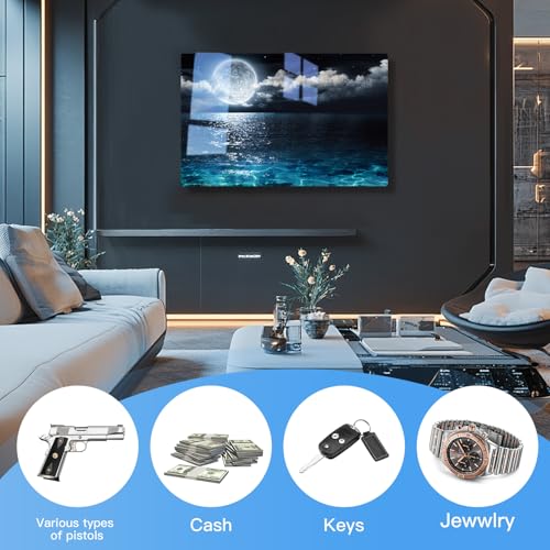 Image of Biometric Hidden Gun Safe fits 2 pistols,Quick Access Wall Gun Safe