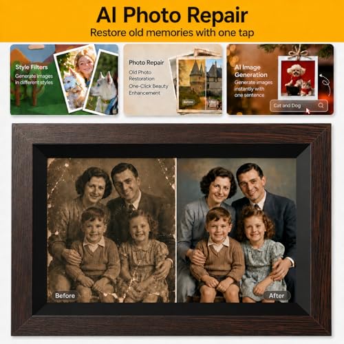 Image of KODAK 10.1 Inch WiFi Digital Picture Frame with 32GB Storage, Electronic Smart Digital Photo Frame 1280x800 IPS Touch Screen, Auto-Rotate, Share Moments Instantly Gifts for Women Mothers Day Christmas