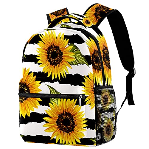 Sac à dos décontracté à rayures pour femme grande capacité motif pastèque multicolore
