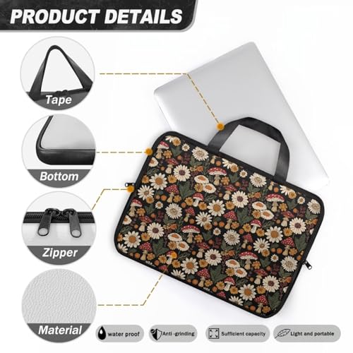 Laptop Bag Case Womens Mens Leather Document Bag Shockproof Briefcase for Work Travel Business 10 Inch- 17 Inch 5