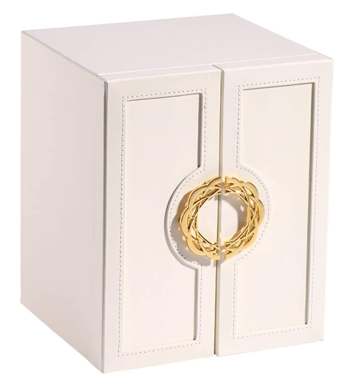 OZBMA Jewelry Case Box Display Storage Luxury Leather Ring Earring Necklace Watch Household 5-Layer Jewe (Blue 20 * 18.3 * 24.3cm) (White 20 * 18.3 * 24.3cm)