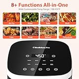 Air Fryer, Beelicious 8-in-1 Smart Compact 4QT Air Fryers, with Viewing Window, Shake Reminder, 450°F Digital Airfryer with Flavor-Lock Tech, Dishwasher-Safe & Nonstick, Fit for 1-3 People, White
