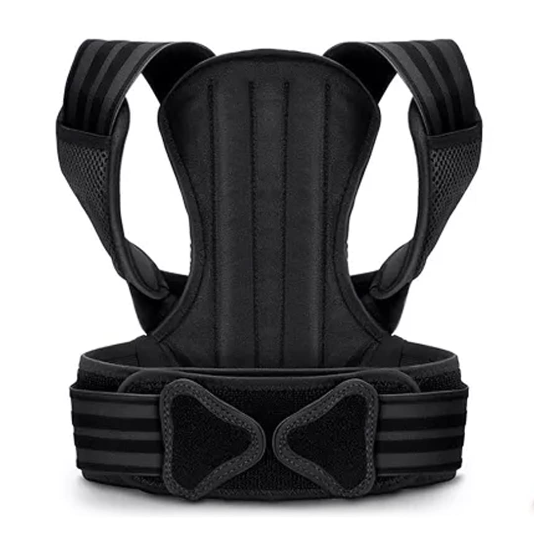 Skudgear Back Support Brace | Adjustable Back Trainer | Posture Corrector | Back Pain Relief | Back Correction Belt | Straightening Brace | Back Waist Support | Men Women (L_Black) (B0B77MCGKQ) Amazon Price History, Amazon Price Tracker