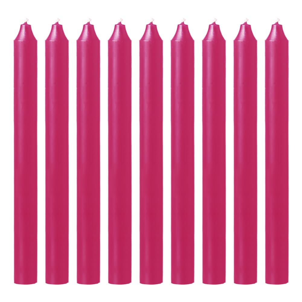 Tezraftaar Pink Tezraftaar® 50 X Dinner Candles Paraffin Wax Tapered Candle Unscented Long Burning 190Mm For Christmas Parties Restaurants Dining