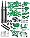 Rcarmumb Upgrades Part for 1/10 Traxxas Rustler 2wd VXL, Drive Shaft CVD Axles,Alloy Caster Block,Steering Blocks,Stub Axle Carriers,Suspension Arm,Steering Bellcranks,Shock Tower,Bulkhead,Green