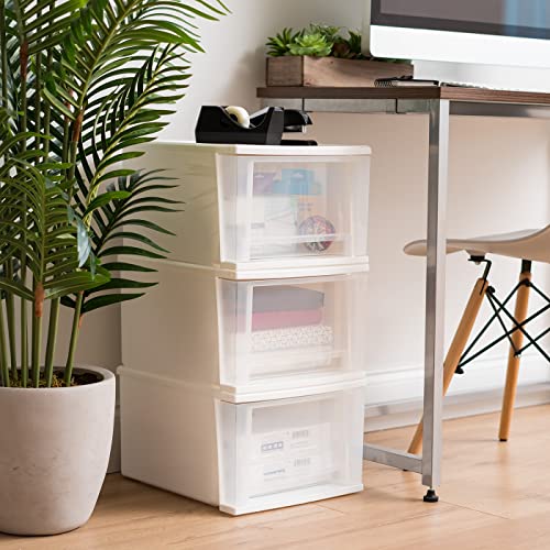 IRIS-USA-17-Qt-Plastic-Stackable-Storage-Drawers-Medium-4-Pack-Multi-Purpose-Bins-for-Bedroom-Bathroom-Closet-Dorm-Craft-Room-Garage-Nursery-Office-Under-Sink-White
