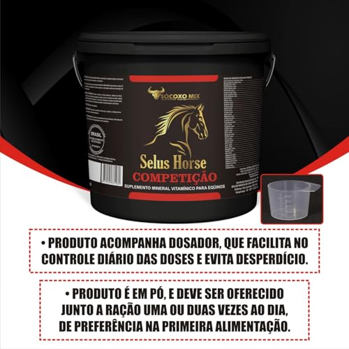Sócoxo Mix Sélus Horse Competição Para Potros Equinos Cavalos Crescer Forte Saudável Manga Larga Mar
