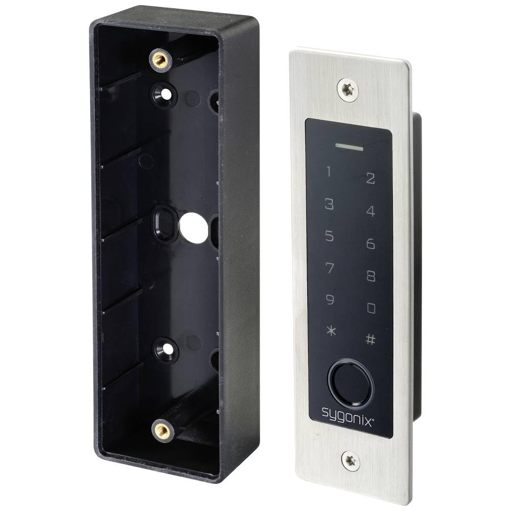Système d'accès par badge RFID/biométrique Sygonix SY-5231014 encastré 12 V/DC, 18 V/DC IP55 avec clavier éclairé