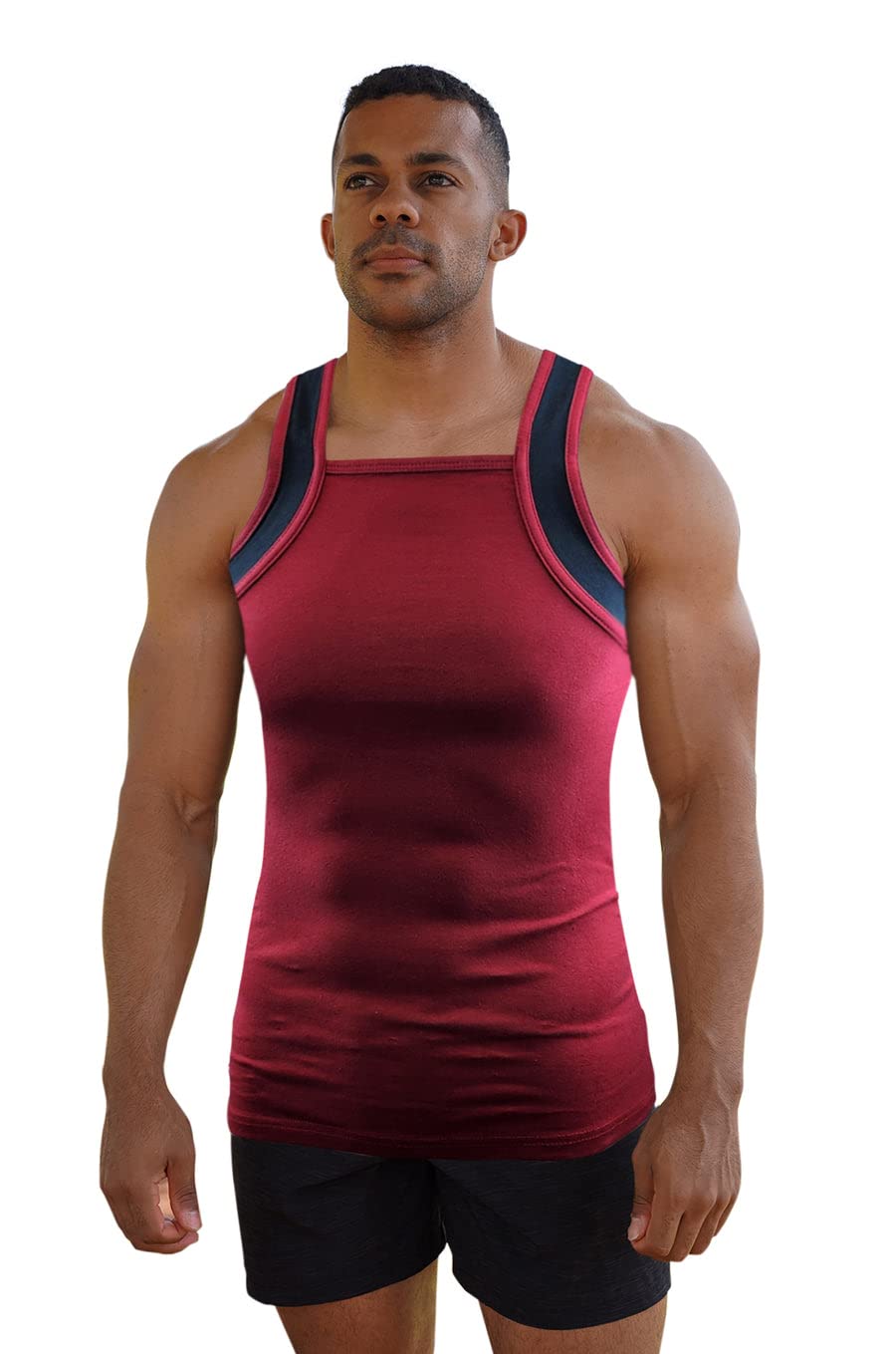 Different Touch Men Athletic Style Square Cut Tank Top