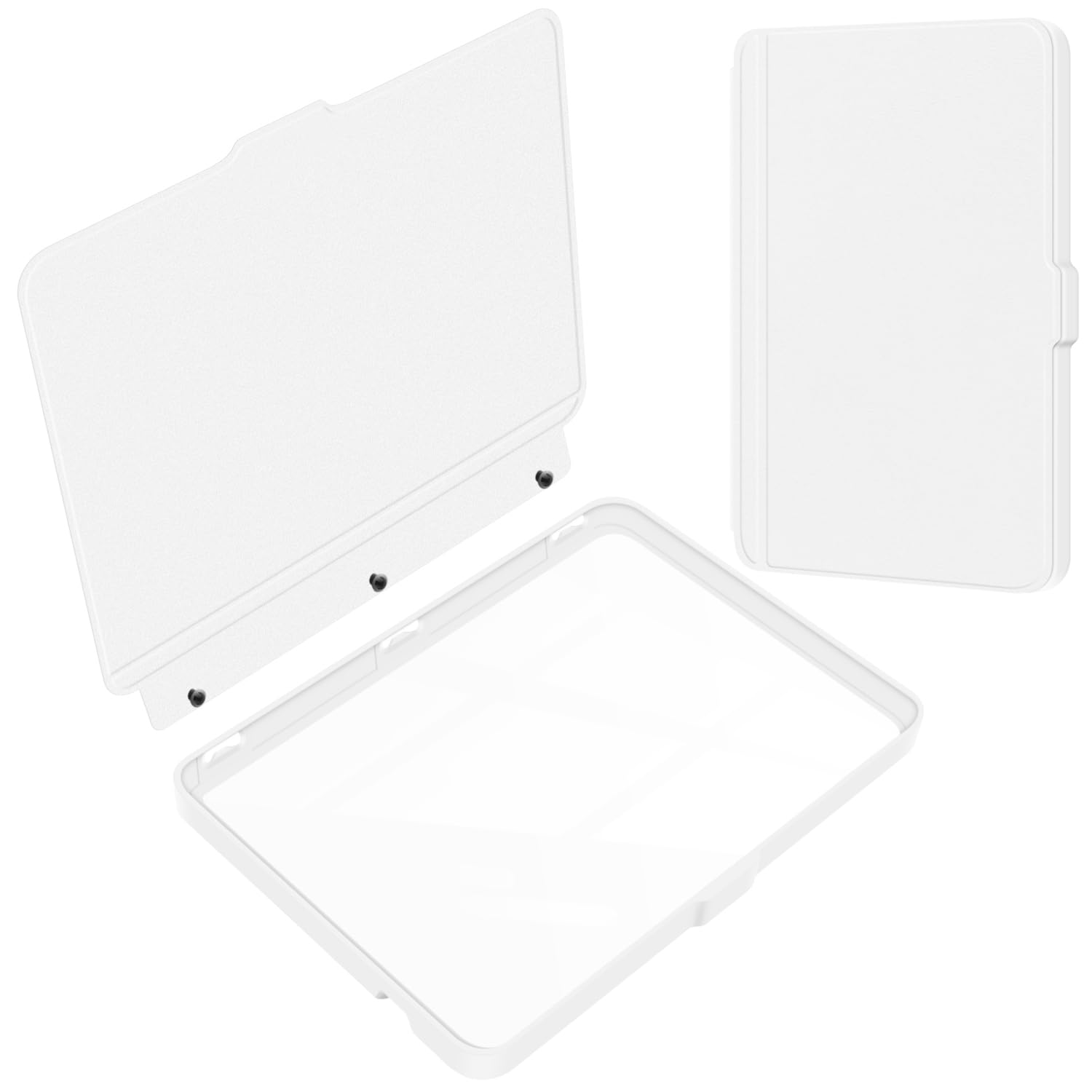 Custodia protettiva staccabile a portafoglio per Kobo Clara Colour 2024 da 6 pollici, cover posteriore trasparente ultra trasparente, con funzione di spegnimento e accensione automatici, bianco - 1