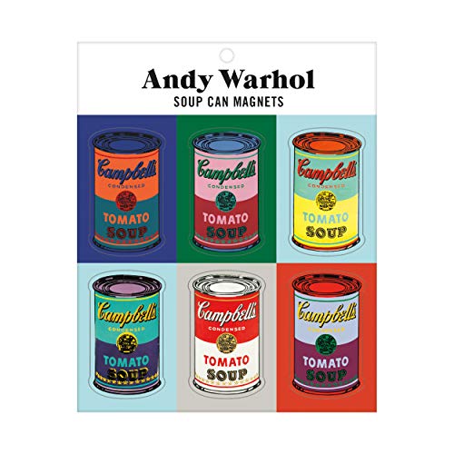 Andy Warhol Soup Can Magnet Set – Artistic Refrigerator Magnets, Includes 6 Colorful Designs from Artist Andy Warhol, Each One Measures 1.25” x 2.25” – Makes A Great Gift for Art Fans Andy Warhol Soup Can Magnet Set – Artistic Refrigerator Magnets, Includes 6 Colorful Designs from Artist Andy Warhol, Each One Measures 1.25” x 2.25” – Makes A Great Gift for Art Fans