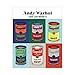 Andy Warhol Soup Can Magnet Set  Artistic Refrigerator Magnets, Includes 6 Colorful Designs from Artist Andy Warhol, Each One Measures 1.25 x 2.25  Makes A Great Gift for Art Fans