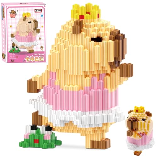 Juvanovo Blocchi da Costruzione Capybara, 1680 Pezzi Mini Mattoncini da Costruzione Capybara, Micro Blocchi Capibara, Capibara Building Blocks Set, Decorazione della Casa per Adulti e Bambini