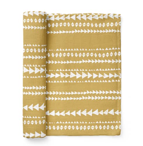Image of Mini Wander Swaddles for Newborns Muslin Swaddle Blankets - Breathable Soft Gender Neutral Receiving Blanket Baby Essentials | 47 x 47 Cotton - (Terrain (Citrus)