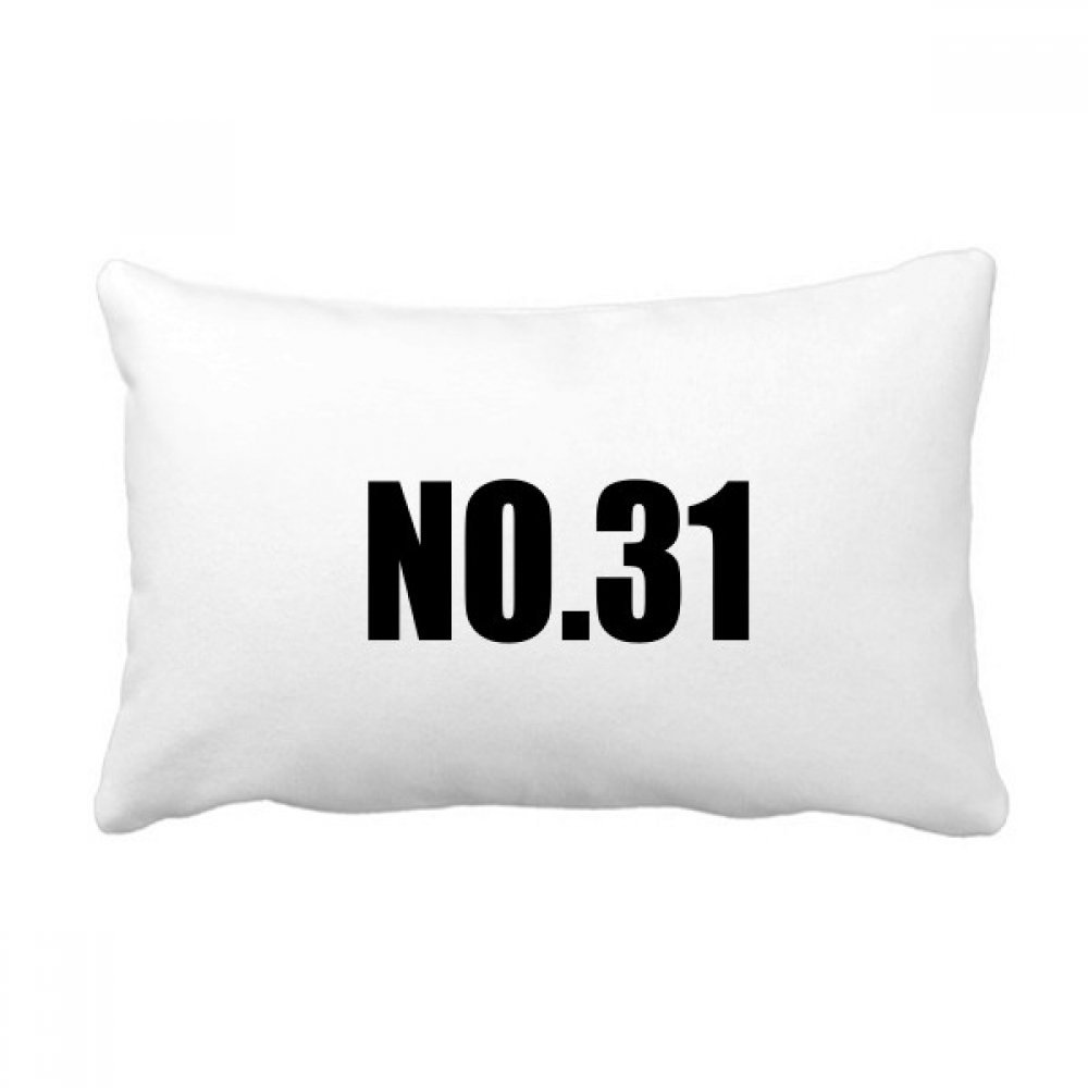 Coussin oreiller lombaire Chanceux No.31, le cadeau idéal de 16x24 pouces pour le canapé