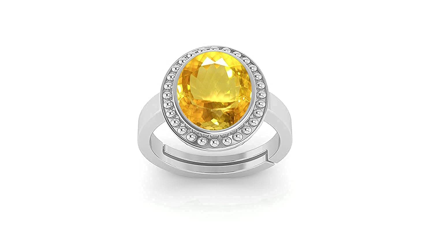 7.25 Ratti 6.00 Carat Citrine Ring Sunela Certified Natural Original Oval Cut Precious Gemstone Citrine Silver Plated Adjustable Ring Size 16-43-image-39