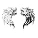 TK-KLZ 2Pcs/Pair 3D Metal Wolf Head Car Side Fender Rear Trunk Emblem Badge Sticker Decals for JEEP Dodge Mercedes BMW Mustang Volvo Chevrolet Nissan Audi VW Ford Honda Toyota Jaguar (Wolf Silver)
