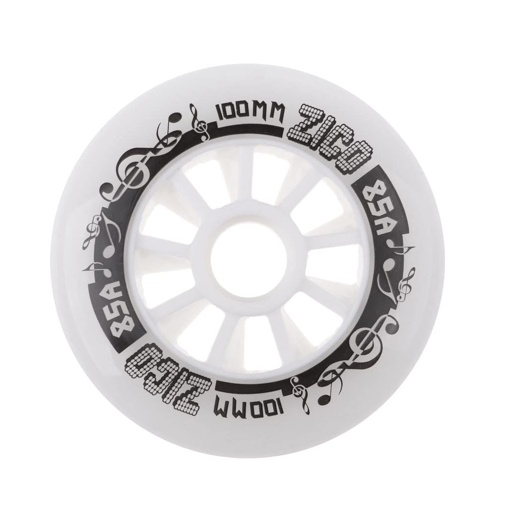 DawnDream Stunt Scooter Wheels Outdoor Inline Skates Wheel Replacement Durable Skates Racing Wheels Accessories 90mm / 100mm / 110mm 3 Size Scooter Wheels (Color : White 100mm)