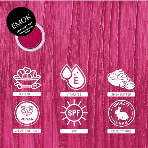 EMOK Must Have Everyday Lip & Cheek Tint, Cream, Hint Of Pink Rose|8Gm|Pink Rose-Lip And Cheek Tint|Lip Stain With Multiple Flavors - Image 5