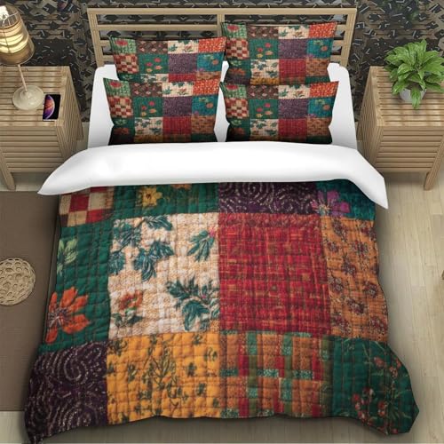 Housse de couette puzzle 200x200 colorée en microfibre douce - 5