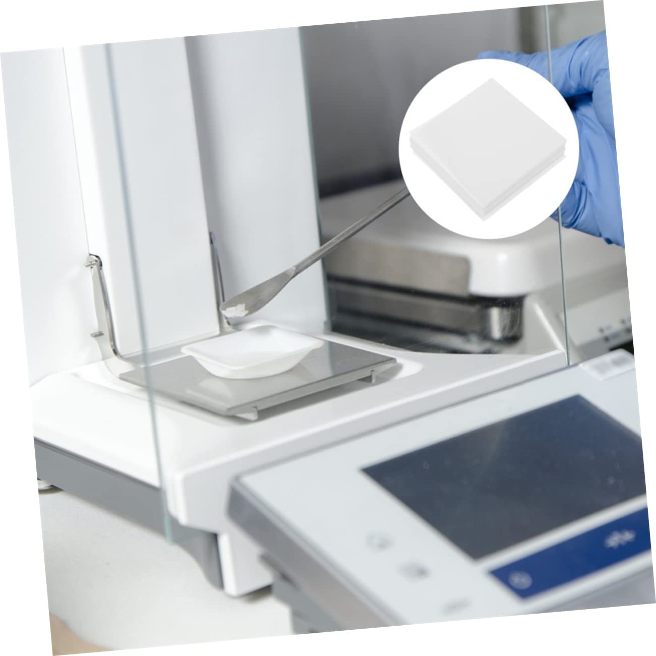 OUNONA 5 Packs Laboratory Weighing Paper Square Weigh Paper High-Gloss Weighing Paper Balance Paper Non-Absorbing Paper Laboratory Paper Smooth Weighing Paper Non-Stick Weigh Paper