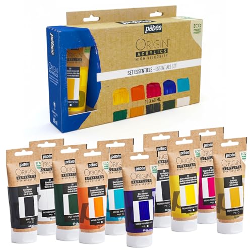 Image of PEBEO Pebeo-Origin Acrylics-Essential Set 10x60 ml, 10-Colour Assortment