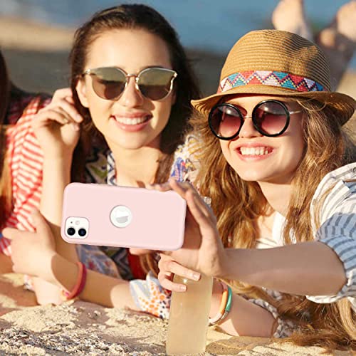 Image of VONZEE Liquid Silicone Soft Back Cover for iPhone 11 Case, Shockproof Slim Camera & Full Body Protection Non Yellowing Cover with Microfiber Lining & Logo Cut (6.1 Inch) -Pink