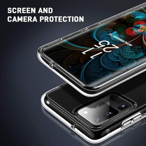 Image of NISHTECH Silicone for Samsung Galaxy S20 Ultra 5G Premium Transparent Hybrid Soft Slim Dust Proof Back Case Cover with Camera Protection
