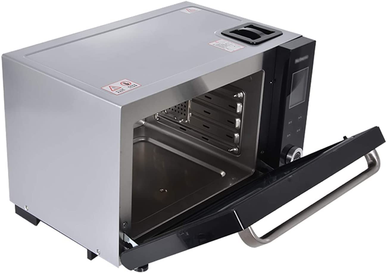 Oven Solo Forno A Microonde in Silver Tact Fornello Alogeno A Convezione Premium Forno Forno Elettrico Singolo Incorporato - Acciaio Inossidabile Ideale per Arrostire, Cuocere Utile