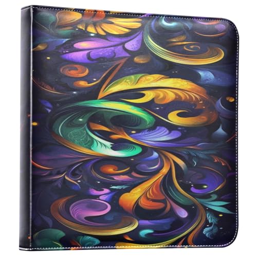 Álbum de fotos adhesivo autocopiativo DIY Scrapbook Mardi Gras Carnaval con plumas, 3 anillos, 40 páginas, 8x10 para recuerdos miniatura 1