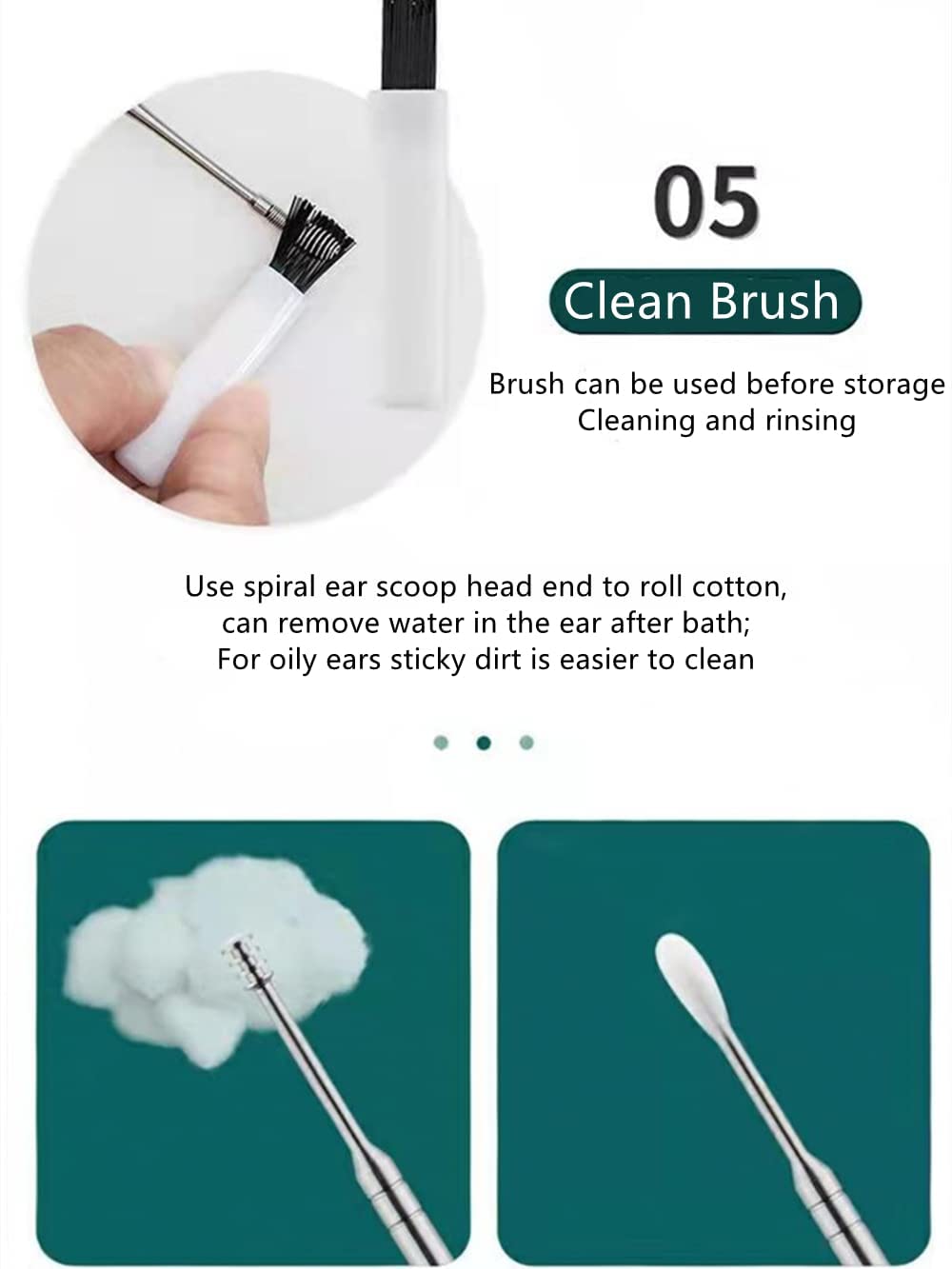 KANAKADHARA | Stainless Steel Effective Ear Wax Cleaner Kit with a Storage Box - Set of 6 (Silver) | Remover Tool | Comfortable Ear Wax Picker | Ear Wax Cleaner for Baby and Adults 3