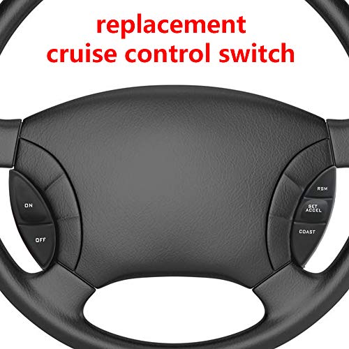 hikotor Steering Wheel Mounted Cruise Control Switch Button Kit with Cable Replacement for Ford Explorer Sport Trac Ranger F150 Mercury Mountaineer Mazda B3000 Fits to F87Z9C888BB SW-5928 F87A9D809BA