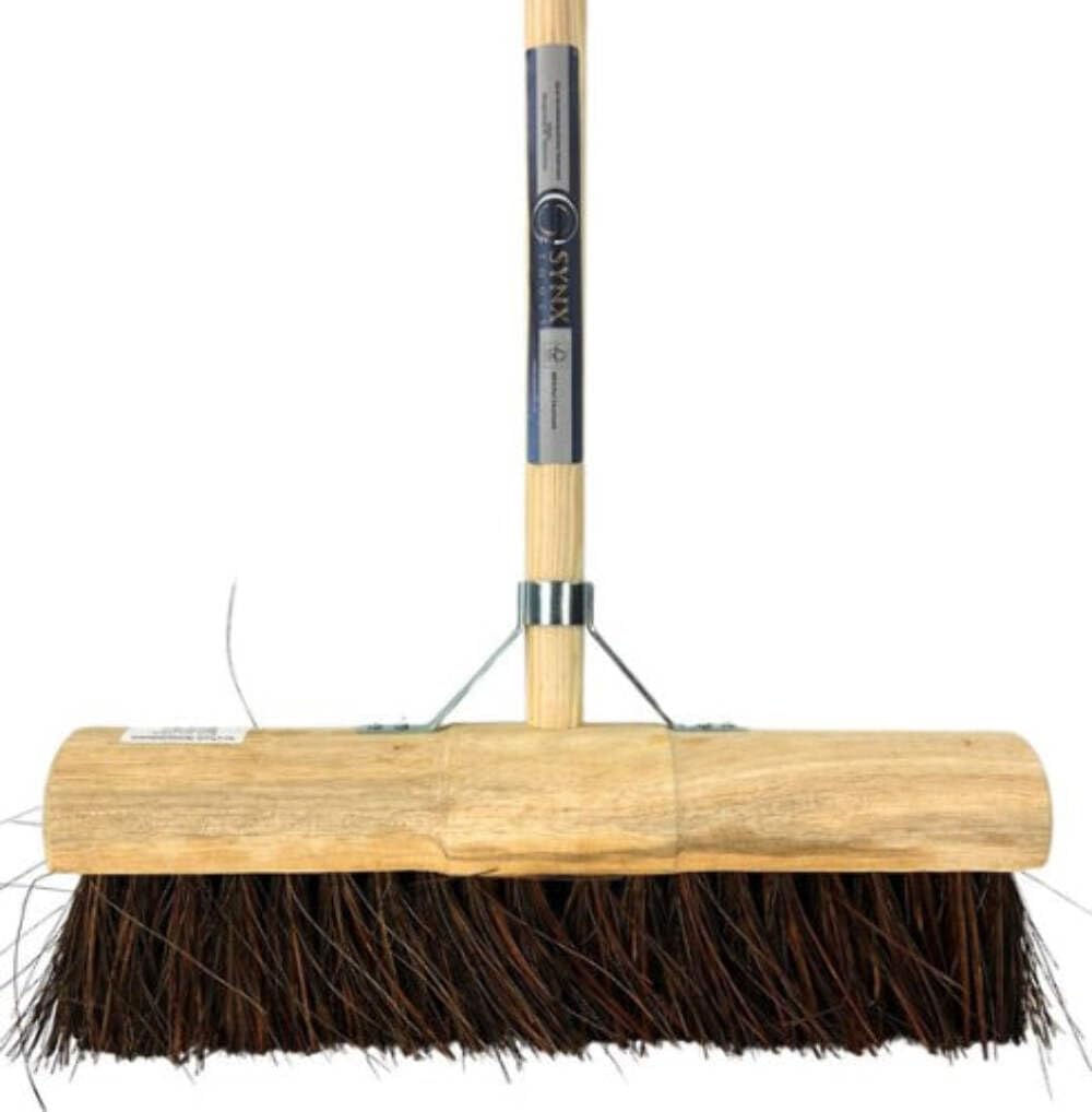 Prof City Escoba 45 cm Incl. Mango 150 cm - Escoba de Calle/Escoba de Ciudad - Fibras Naturales duras - Escoba de jardín