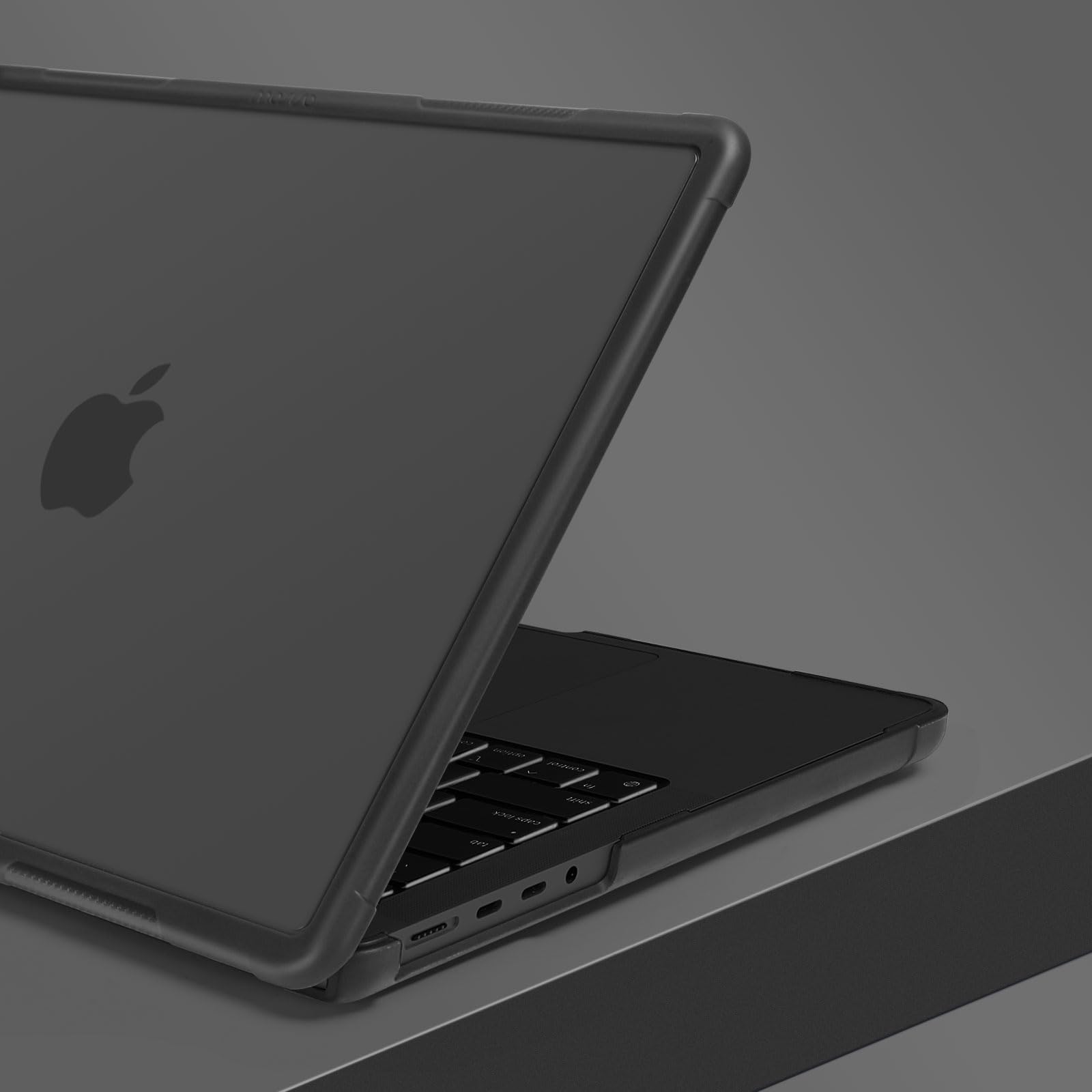 MOSISO Custodia Compatibile con MacBook Pro 14 Cover 2025-2021 M5 A3434 M4 A3112 A3185 A3401 M3 A2918 A2992 M2 A2779 M1 A2442,Case Servizio Pesante Staffa&Copritastiera&Pellicola&Tipo C, Nero