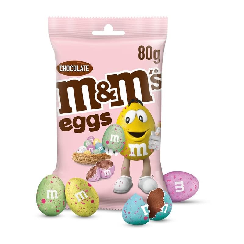 M&M Milk Chocolate Easter Mini Eggs In Sugar Shell Delicious 80g Imported (UK)