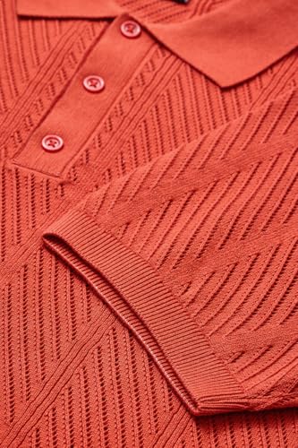 Image of SNITCH Men's Polo Shirt | Slim Fit Textured Knit Design | 100% Cotton Fabric & Breathable Material | Buttoned Closure & Straight Hemline | Casual & Streetwear