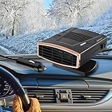 XUXLEKK Riscaldatore Per Auto, 12V 150W Stufetta Portatile per Auto, Sbrinatore Parabrezza Auto di 2 in 1 Ventola di Riscaldamento e Raffreddamento, Stufetta Auto per Camion Camper Caravan Taxi