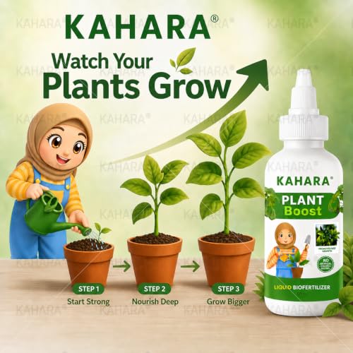 Image of Kahara Plant Boost Liquid Biofertilizer (2 x 50ml) - Fast Rooting Growth Enhancer | Promotes Photosynthesis, Strengthens Roots & Improves Plant Health | Ideal for Flowers,Vegetables,Herbs (2 BOTTLES)